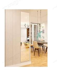 4pcs Adhesive Dorm Makeup Mirror, High Definition Frameless Splicing Wall Mounted 2mm Acrylic Mirror Tiles, Suitable For Bedroom, Bathroom, Dorm, 20*20cm - Multicolor - View 3