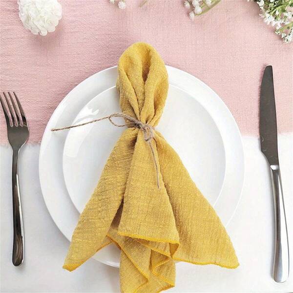 12 Square Elegant Vintage Cloth Napkins Are Reusable And Suitable For Decorating Dinner Tables, Weddings, Parties, Banquets, And Christmas Gatherings