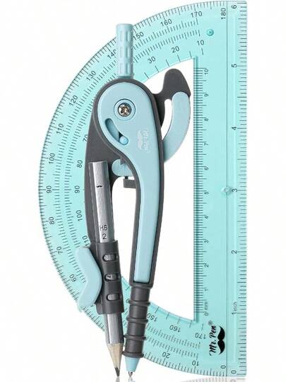 Mr. Pen- And Protractor Set, Math Geometry And Drawing