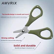 1pc Mini Stainless Steel PE Line Cutter, ABS Non-Slip Handle, Strong Cutting For Fishing Line/Lead Wire/Fine Iron Wire, Portable Fishing Scissors, Essential Fishing Tool - Multicolor - View 5