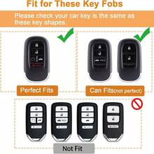 For  Key Fob Cover With Keychain,Car Key Shell Protector Holder 5 Buttons For 2022 2023 2024 2025 Accord Civic HR-V CR-V Pilot Odyssey,Soft TPU Key Case Accessories - 白色 - 查看 2