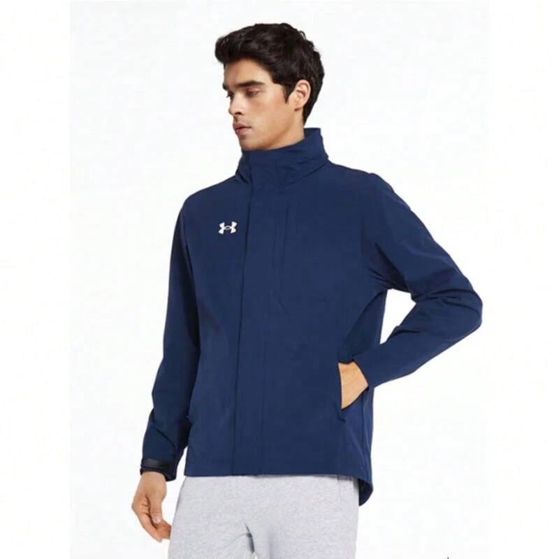 Under Armour Men's Breathable Casual Windproof Hooded Training Jacket, 21600409-408 - College Blue - View 1