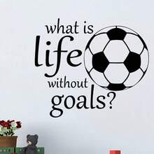 Was Ist Das Leben Ohne Ziele Fußball Soccer Aufkleber Vinyl Wandtattoo Art Home House Design Für Schlafzimmer Wohnzimmer Spielzimmer Kinderzimmer Dekoration Innenarchitektur - Schwarz - Übersicht 5