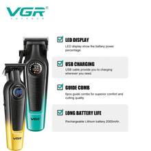 VGR 理发器套装电动专业理发器无线理发器数显修剪器男士理发器可调节理发器 V-196&V-996 - 彩色 - 查看 4