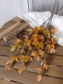 1pc/3pcs 30 Inches (H) Synthetic Pomegranate Leaf Branch Home Living Room Thanksgiving Harvest Festival Party Autumn Desktop Atmosphere Decoration