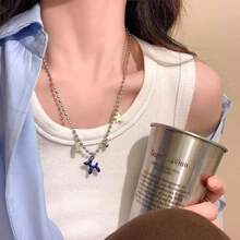1pc Lovely Sweet Balloon Puppy Pendant Necklace, Fashion Jewelry Accessories For Women, Suitable For Daily Use, Music Festival, Party, Great Gift For Friends, Puppy Keep