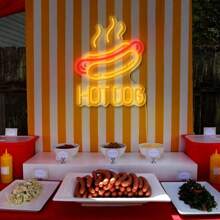 Hot Dog Neon Sign, Adjustable Brightness LED Light, Wall Hanging, USB Powered, Switch Control, Ideal For Bedroom, Home, Restaurant, Fast Food, Hot Dog Shop Decor, Unique Gift.