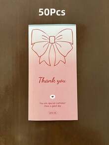 50Pcs Thank You Stickers For Small Business Gift Box Packaging Sticker Decorate Seal Label - Pink - View 9