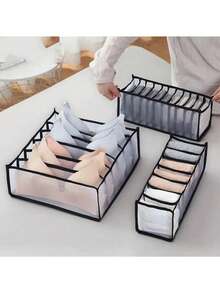 Underwear Storage Box Socks Artifact Storage Bra Underwear Drawer Style Divided Grid Household Storage - Multicolor - View 10