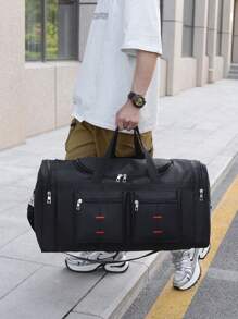 Bolsa de Viagem Multiuso de Grande Capacidade, Alça Destacável e Ajustável, Adequada para Viagens, Férias, Esportes e Fitness, Bolsa de Armazenamento de Roupas para Acessórios e Materiais Escolares