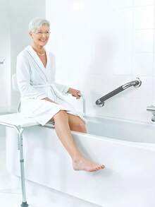 Paquete de 2 barras de agarre para bañeras y duchas, barras de agarre antideslizantes de para ducha de acero inoxidable - Plateado - Ver 5