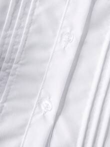 Áo sơ mi cổ tròn xếp ly tay đèn lồng cổ điển cho bé gái, áo cánh dài tay màu trắng phong cách cổ điển phù hợp cho trường học, tiệc tùng, biểu diễn và những dịp trang trọng - trắng - Xem 7