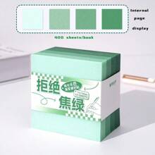 1 Pearlescent Gradient Transparent Sticky Note Student Note Paper Key Mark Note-Taking Special Waterproof Sticky Quick-Drying Highly Attractive Office Note - Multicolor - View 3