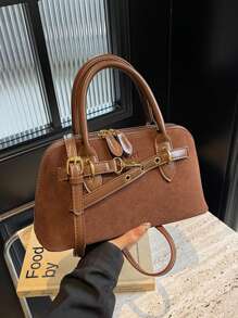 2025 Autumn/Winter Retro Suede Crossbody Bag, Women's New Fashion Versatile Handbag Shell Bag