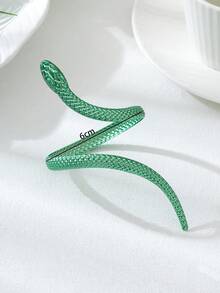 1 套优雅欧式奢华金蛇形设计长手镯和花卉十字图案戒指女士手链，适合所有季节的百搭时尚配饰