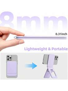 1/2PCS Suitable For Magsafe Mobile Phone Holder, Magnetic Folding Invisible Tripod Pocket Mobile Phone Holder, Multi-Functional Universal Magnetic Folding Stand, Suitable For Live Lazy Selfies
