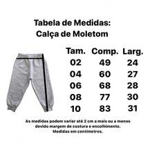 Kit 5 Calça Moletom Para Menino Quente Confortável 2 a 10 anos Roupa de Inverno Flanelada - Cinza - Visão 3