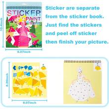 1 套贴纸画书工艺品、带数字的贴纸、生日圣诞派对礼品贴纸画书、玩脑力游戏、公路飞机旅行玩具活动书籍、儿童面部彩绘、儿童玩具>脑力游戏、公路旅行、儿童工艺品、旅行、圣诞节、儿童面部彩绘套装、青少年工艺品、儿童游戏、儿童派对礼品、旅行游戏、公路旅行、面部彩绘>儿童、感官箱、儿童旅行活动、返校 - 彩色 - 查看 4