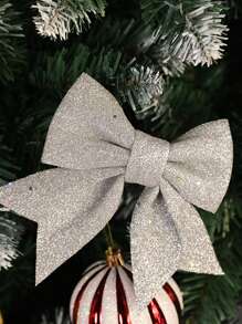 1 pièce Décoration de Noël, Ornement de Nœud Pailleté, Grand Nœud pour Sapin de Noël, Décoration de Fête Maison Décorations de Noël Décoration de Pièce Hiver