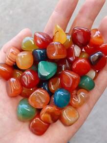 100g Natural Green Agate Pebble Stones - Suitable For Aquarium And Garden Decor, Home Decor Crystal Gravel | Excellent For Fish Tank, Flower Pot And Vase Filler | Polished Gem Stones For Crafts And Succulents | Natural Decorative Pebbles, Smooth Small Stones
