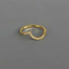 VKHK Bộ 3 chiếc/Bộ nhẫn trang trí bằng đá Zirconia lấp lánh sang trọng, thích hợp cho phụ nữ làm quà cưới/quà tặng - bộ nhẫn - Xem 6