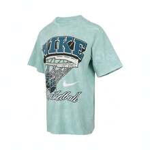 Nike Áo thun nữ AS W NK SS TEE OC BB FA25 VTG tay ngắn, áo cổ tròn dệt kim - màu xanh lá - Xem 1