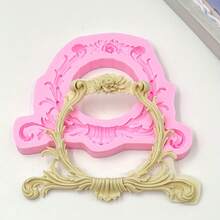 DIY环氧树脂欧式镜框压花模具，干糊状硅胶模具 - 粉色 - 查看 1