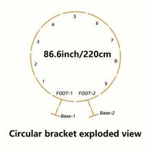 多功能圆形背景架，适用于婚礼、生日、周年纪念和毕业典礼。耐用铁质圆形婚礼背景架，配有快速拆卸夹，优雅派对装饰，适合生日派对。 - 金色 - 查看 15