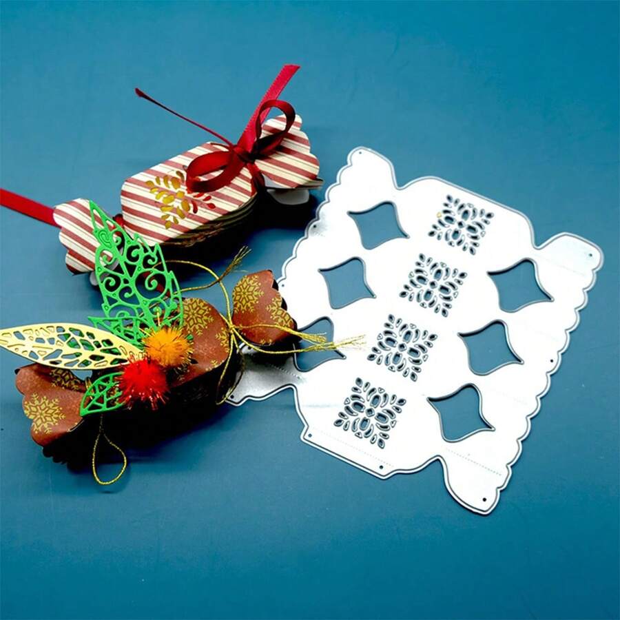 Candy Shape Gift Package Box 3D Embossing Metal Cutting Dies Stencil DIY Scrapbooking Album Paper Template Mold Decor