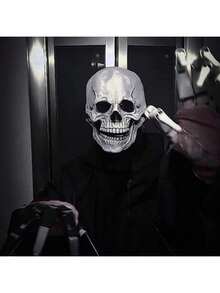 Silicone Mask, Natural Latex Material, Mouth Moving Skull, Perfect For Halloween, Cosplay, Party, Photography, Cosplay