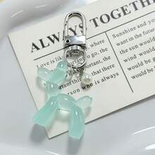 New Creative Cute Dopamine Color Balloon Dog Keychain Pendant, Resin Transparent Highly Attractive DIY Bag Accessories Decoration