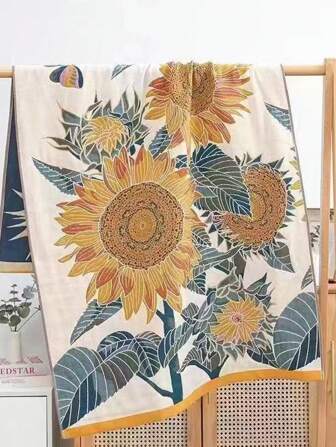 1pc Cotton Gauze Children Bath Towel 80*160CM Thickened Large Wrap Towel, Non-Shedding, Jacquard Woven Not Printed