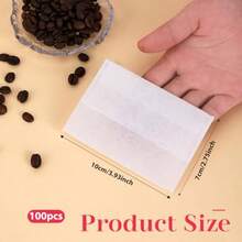 QY 100 Pcs Disposable Tea Bags For Loose Leaf Tea Tea Filter Bags Empty Loose Tea Sachet Bags Spice Bags For Cooking 2.75x4 Inch 2216 - 白色 - 查看 2