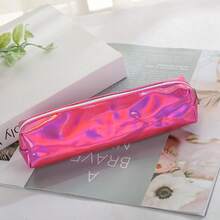 1 件彩虹色激光设计文具铅笔盒，大容量男女通用收纳袋 - 彩色 - 查看 6