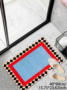 1 Pc Rectangular Printed Swimming Pool Pattern Long-Fiber Polyester Floor Mat; Machine Washable Carpet; Rug For High Traffic Area; Non-Slip, Stain Resistant & Easy To Care Area Rug For Bathroom, Entryway,Living Room, Bedroom, Dining Room, Kitchen, Balcony, Patio And More; Low-Profile Soft Fluffy Room Decor Stuff; Ideal Home Decor Stuff Gift Choice Kitchen Rug - Multicolor - View 5