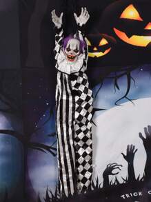 1 Peça Decoração de Halloween, Boneco de Palhaço Pendurado com Som de Grito, Acessório de Festa Assombrada, Decoração de Casa, Ornamento Elétrico de Queda Engraçado, Presente de Halloween