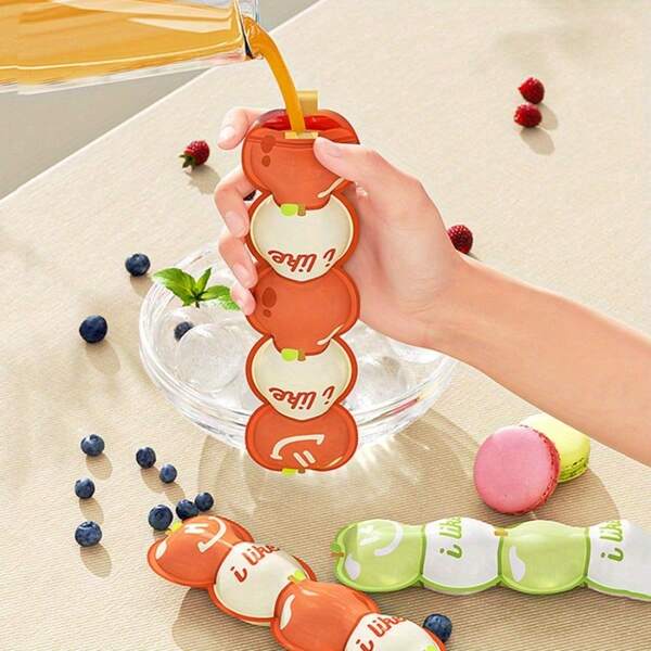 5pcs Disposable Popsicle Ice Bag Kitchen DIY Homemade Broken Ice Mold Household Self Sealing Popsicle Water Ice Box Refrigerator Tightness Ice Bag