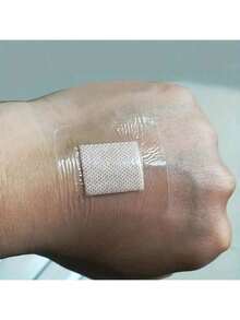 10/25/50/100片防水透明粘性伤口贴 - 易于护理，一次性，方形，适用于急救包 - 白色 - 查看 16