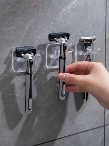 1/3/6 قطعات رف لحامل الحلاقة محمول بخطاف الشفط للاستخدام في الحمام والاستحمام والسفر للتركيب على الحائط قابل لإعادة الاستخدام