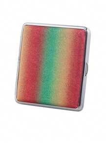 1pc 20 Capacity Leather Cigarette Case, Portable Fashion Metal Minimalist Cigarette Box, Crush & Moisture Proof, Unisex, Multi-Color, Smoking Accessories Girly, Cigarette Storage, Cigarette Holder Case, Sigaretten Doos