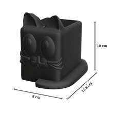 ORIZZONTE Kawaii-Katzen-Dekovase, Topf für Sukkulenten und blühende Pflanzen, Stifthalter für den Schreibtisch, süßer japanischer Stil für Zuhause, Büro, originelles Geschenk, 8 * 11,8 * 10 cm, Versand aus Italien - Rot - Übersicht 5