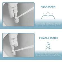 SAMODRA Bidet Attachment For Toilet UltraSlim NonElectric Bidet Insert For Toilet Left Adjustable Water Pressure Left Operation Dual Nozzles Butt Shower