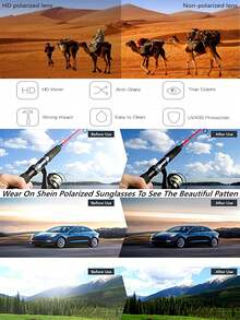 POLASUP 2pcs Polarized Lens, Classic Travel & Hiking Style Design, Driving & Fishing Polarized Lens Design, Red Design, Red Rivet With Silicone Shock-Absorbing Friction Pad, Fashion Street Fashion Glasses - 1*khung đen/xám toàn phần+1*khung đen/phim đỏ thật (không có hộp) - Xem 2