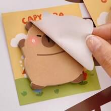 4 Packs Of 120 Pcs Cute Capybara Shape Sticky Notes - Colorful, Fun And Removable Rectangular Memo Pads, Suitable For School, Office And Home Reminders, With Easy Tear Design,School Supplies,Back To School