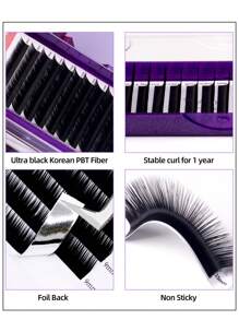 L M(LU) LJ LB LC LD Fuchs Katze Augenlinien-Effekt Kaschmir 12 Reihen Soft Dark Volume Classic Wimpernverlängerungen 8-15mm 0,07 Einzelwimpern Super Soft Matt Schwarze Seide Wimpernverlängerungszubehör für Schönheitssalons Neue Ankunft Wimpernbüschel, Wimpernbüschel, Einzelwimpern, Wimpern, Falsche Wimpern