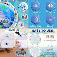 (1pc, 25.59in/39.37in) Upgraded Thicker Water Sensor Cat Toy Mat + Air Pump. Interactive Cool Comfortable Thicker Pet Water Sensitive Mat, Fish Water Sensitive Mat For Pet Play, Dual Charging PVC Pet Play Mat