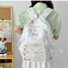 1pc Drawstring Transparent Ita Schoolmochila Japan Style Star Bag Ins Cute Backpack Student Hot Cool Bags For Woman