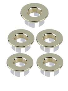 1/5 piezas Cubierta de estilo vintage para el rebosadero del lavabo del baño, cubierta decorativa del desagüe para el lavabo - Dorado - Ver 13