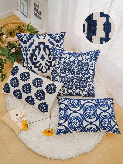 1pc Modern Geometric Pillow Cover - Stylish Decor For Bedroom, Living Room, Car & Sofa - Durable & Versatile Home Decoration