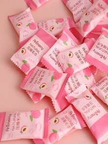 20pcs Honey Peach Makeup Remover Wipes - Luxurious Soft, Alcohol-Free, Low-Irritation Fragrance-Free Nonwoven Fabric, Suitable For All Light Skin Tones, Quickly Dissolving, Gentle And Non-Irritating, Convenient For Travel, 100% Disposable, Makeup Remover Wipes, Great For Travel Skincare, Individually Packaged, Compact And Portable